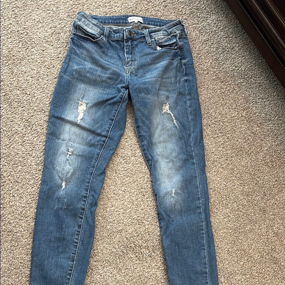 Studio Blue Skinny Jeans with Distressed Details